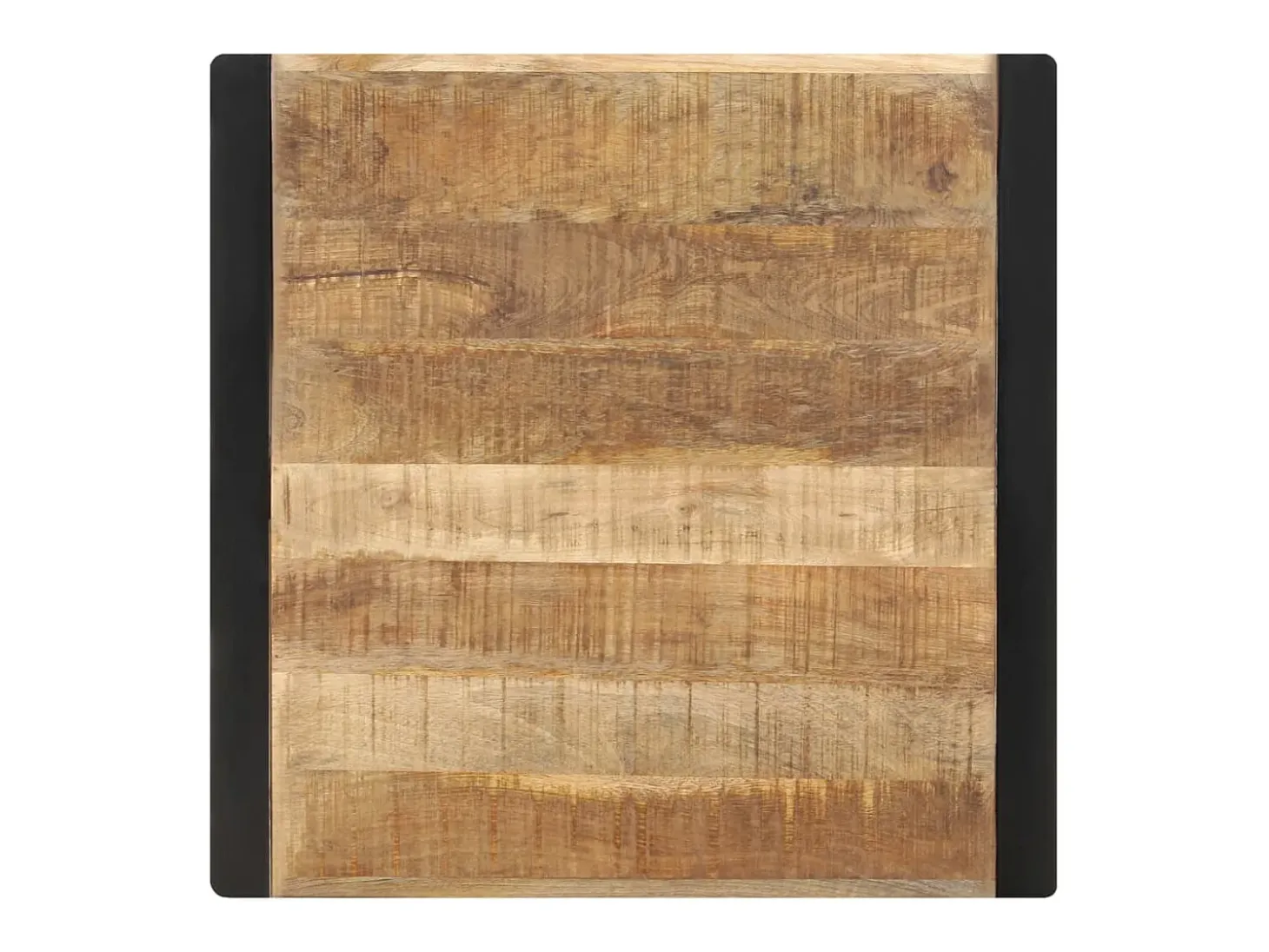 Mesa de comedor madera maciza de mango rugosa 70x70x75 cm