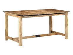 Mesa de comedor madera maciza de mango 160x80x75 cm