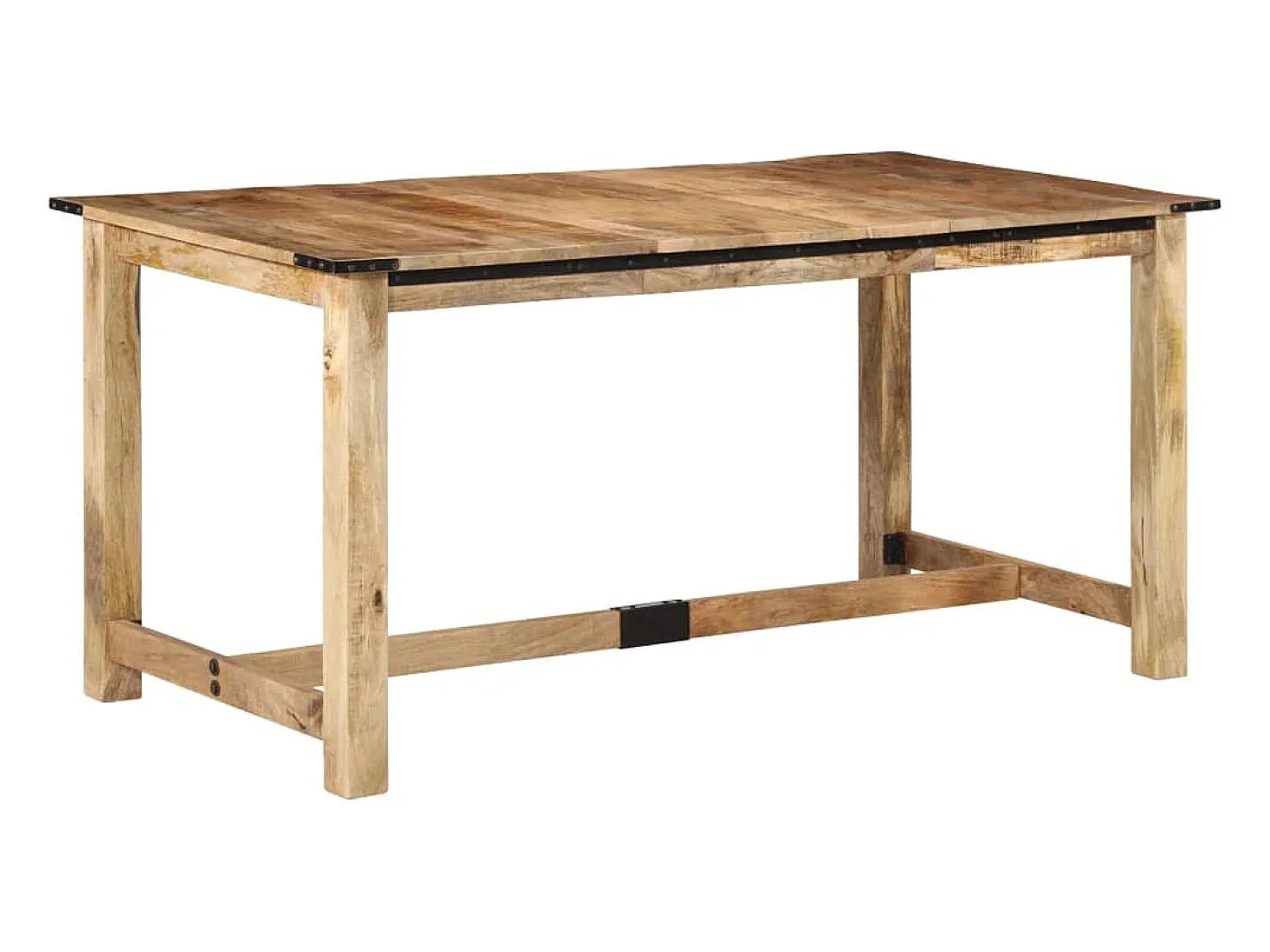 Mesa de comedor madera maciza de mango 160x80x75 cm