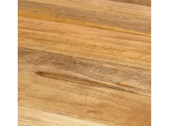Mesa de comedor madera maciza de mango y acero 110x78 cm ES783634