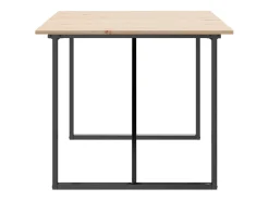 Mesa de comedor marco O madera maciza pino y hierro 180x90x75cm ES400845