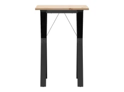 Mesa de comedor marco Y madera maciza pino y hierro 50x50x75 cm ES470911