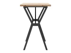 Mesa de comedor marco Y madera maciza pino acero 100x50x75,5 cm