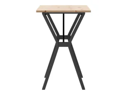 Mesa de comedor marco Y madera maciza pino y hierro 80x50x75 cm ES240799