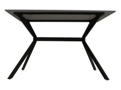 Mesa de comedor MCW-O58, negro-dorado