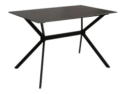 Mesa de comedor MCW-O58, negro-dorado
