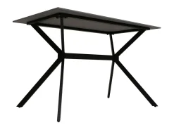 Mesa de comedor MCW-O58, negro-dorado
