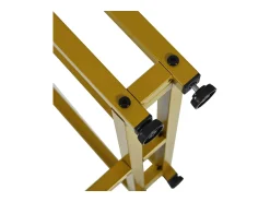 Mesa de comedor moderna y lujosa para 6 personas - Estructura de metal resistente - Madera - Dorada (120 x 70 cm)