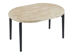 Mesa de comedor Moon extensible forma redonda nordish/negro Ø100-140-180x76 cm Adec