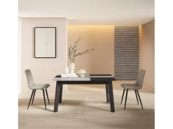 Mesa de comedor Naira 140 Negro Cemento Negro