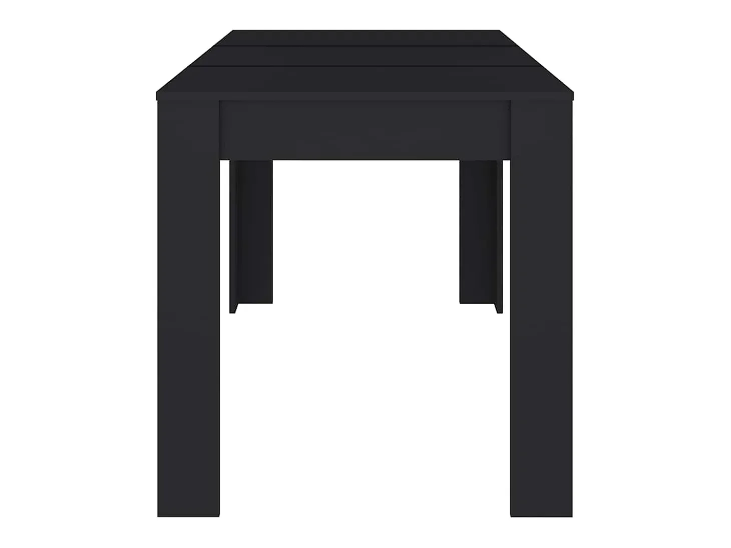 Mesa de comedor negra 140x74,5x76 cm Madera de ingeniería