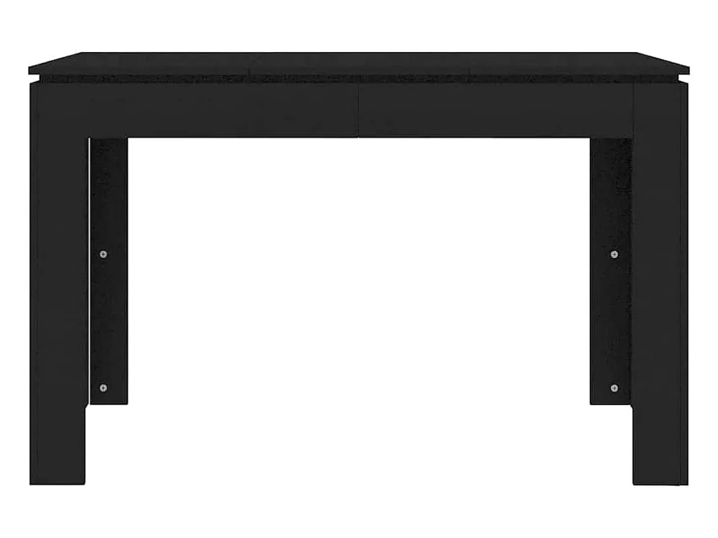 Mesa de comedor negra 120x60x76 cm Madera de ingeniería