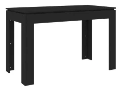 Mesa de comedor negra 120x60x76 cm Madera de ingeniería