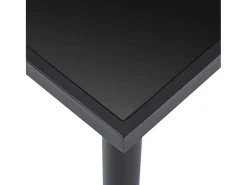 Mesa de comedor negra 160x80x75 cm Cristal templado