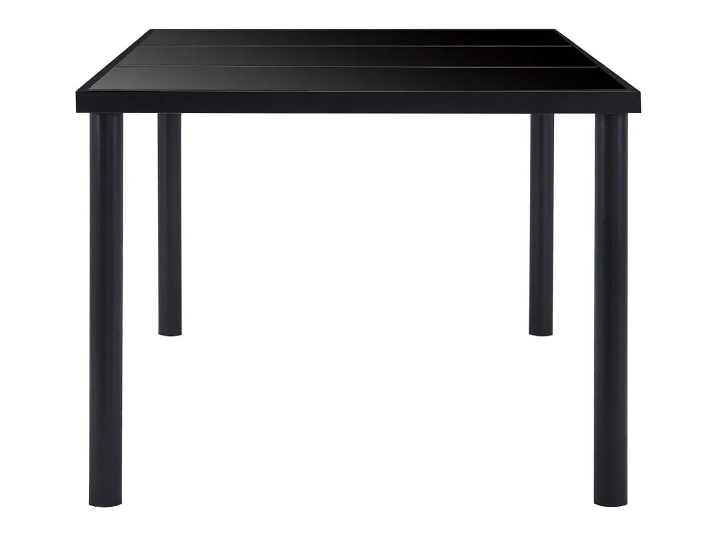 Mesa de comedor negra 160x80x75 cm Cristal templado