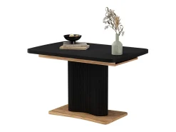 Mesa de comedor negro/roble 120x80x77.4 fenaro