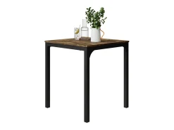 Mesa de comedor negro/roble rústico 70x70x75 fyrk