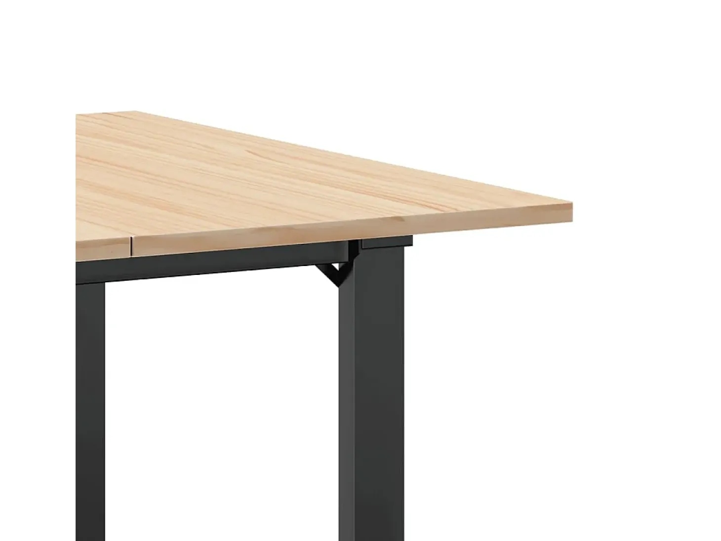 Mesa de comedor O-frame 90x90x75 cm madera maciza de pino acero