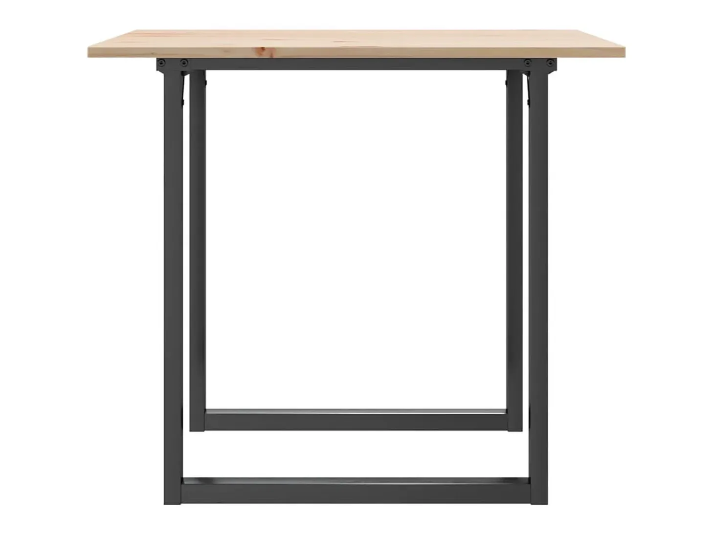 Mesa de comedor O-frame 90x90x75 cm madera maciza de pino acero