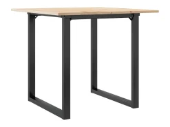 Mesa de comedor O-frame 90x90x75 cm madera maciza de pino acero