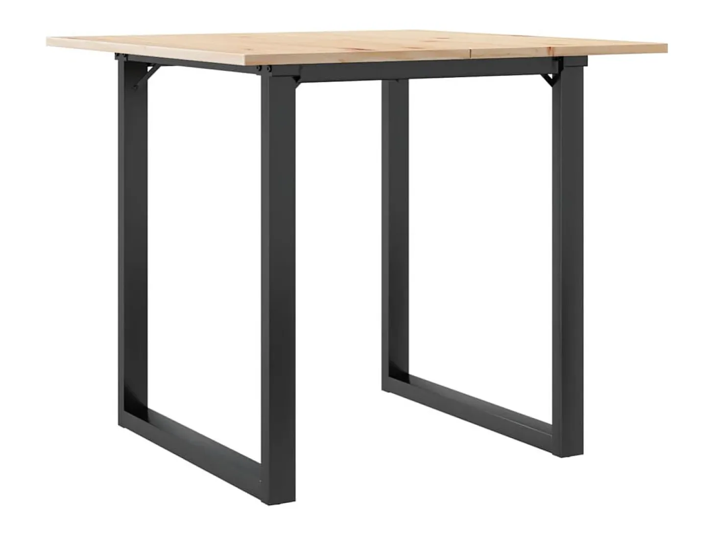 Mesa de comedor O-frame 90x90x75 cm madera maciza de pino acero