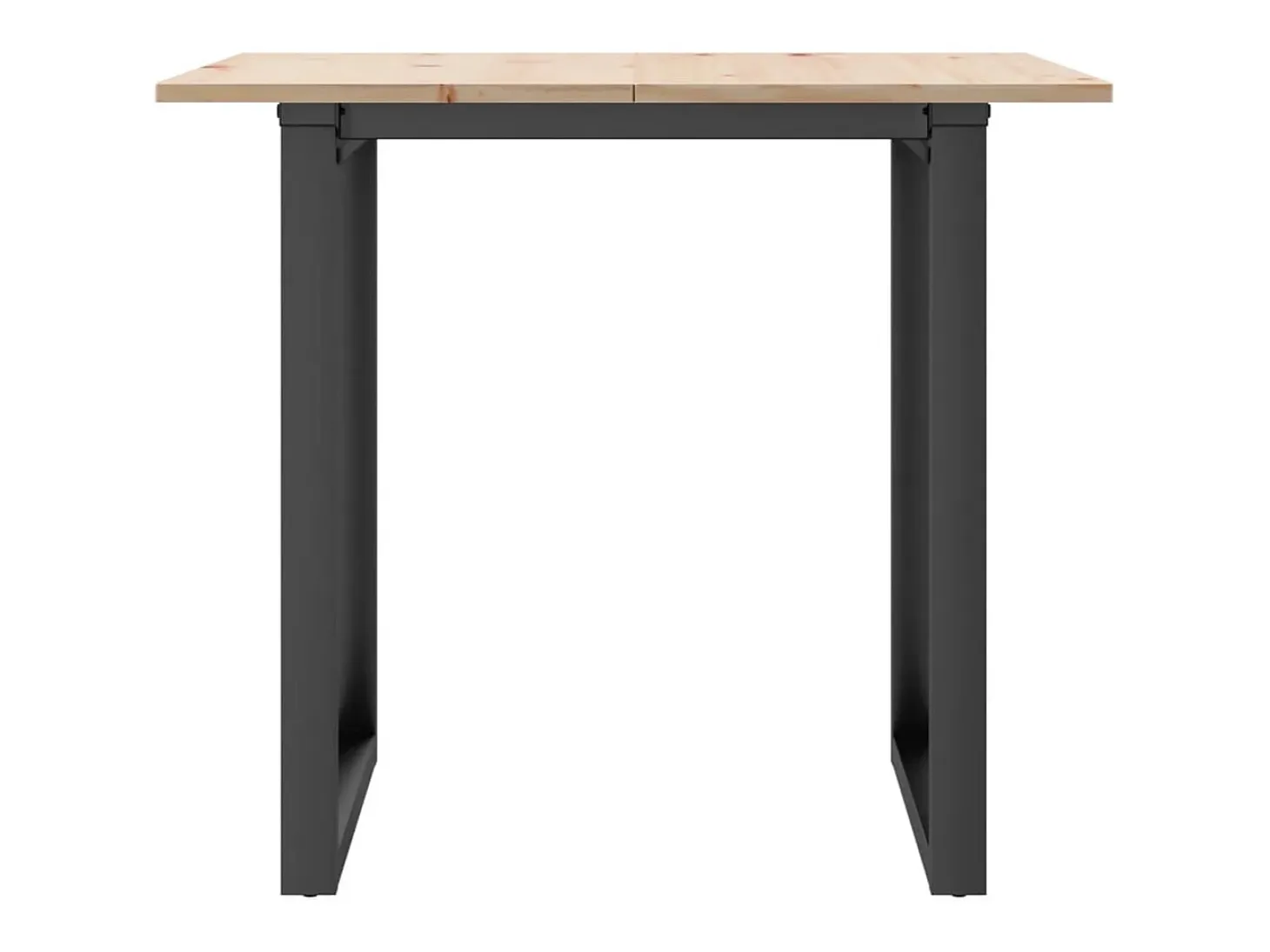 Mesa de comedor O-frame 90x90x75 cm madera maciza de pino acero