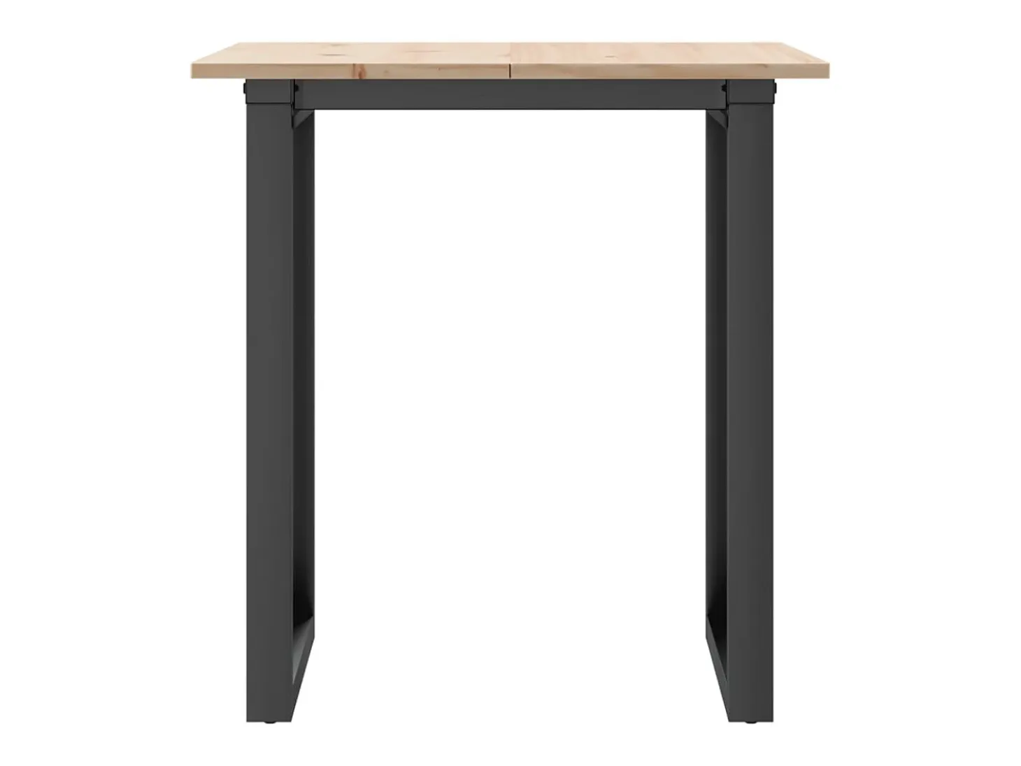 Mesa de comedor O-frame 60x60x75 cm madera maciza de pino acero