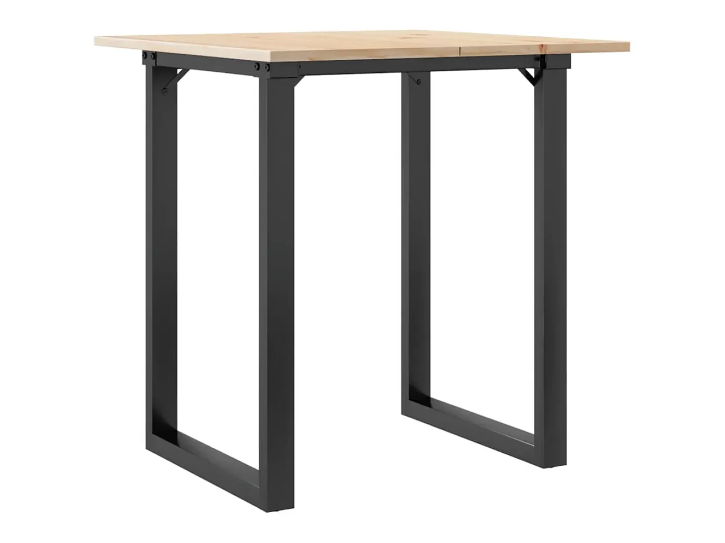 Mesa de comedor O-frame 60x60x75 cm madera maciza de pino acero