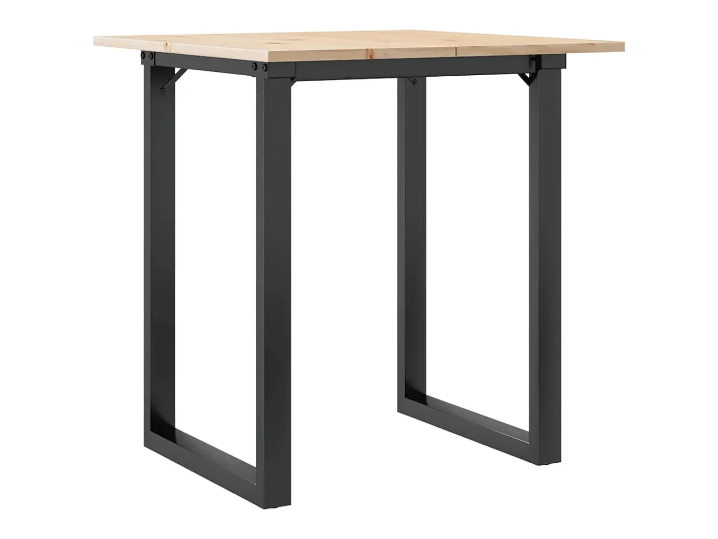 Mesa de comedor O-frame 60x60x75 cm madera maciza de pino acero