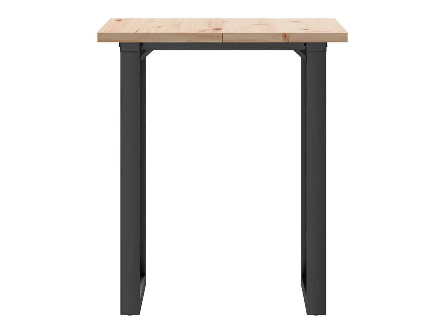 Mesa de comedor O-frame 70x70x75,5cm madera maciza de pino acero