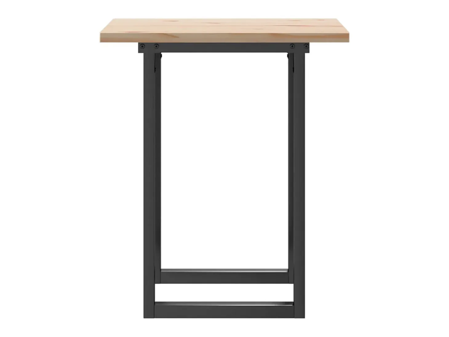 Mesa de comedor O-frame 70x70x75,5cm madera maciza de pino acero