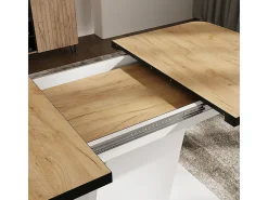 Mesa de comedor oro potencia roble/blanco 120x80x77.3 fenaro