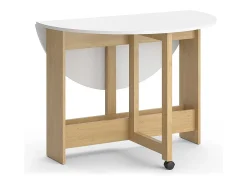 Mesa de comedor oro potencia roble/blanco 100x100x73 rondo