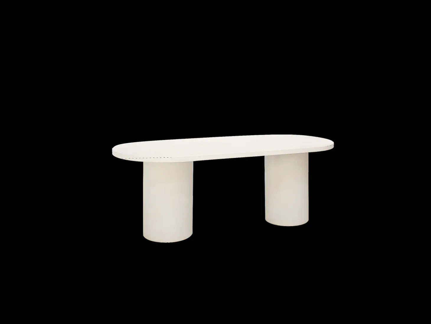 Mesa de comedor ovalada de microcemento en tono terracota DECOWOOD de 160x75cm - LUCÍA - DECOWOOD