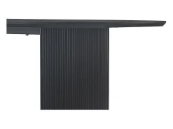Mesa de comedor ovalada VAGOS efecto madera marrón oscuro longitud 200cm, ideal para un comedor acogedor
