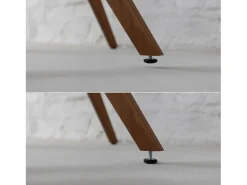 Mesa de comedor ovalada 75x100cm Jubi fresno teñido roble