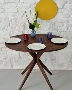 Mesa de comedor ovalada 75x100cm Jubi fresno teñido roble