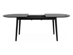 Mesa de comedor ovalada y extensible de 6 a 8 plazas negro