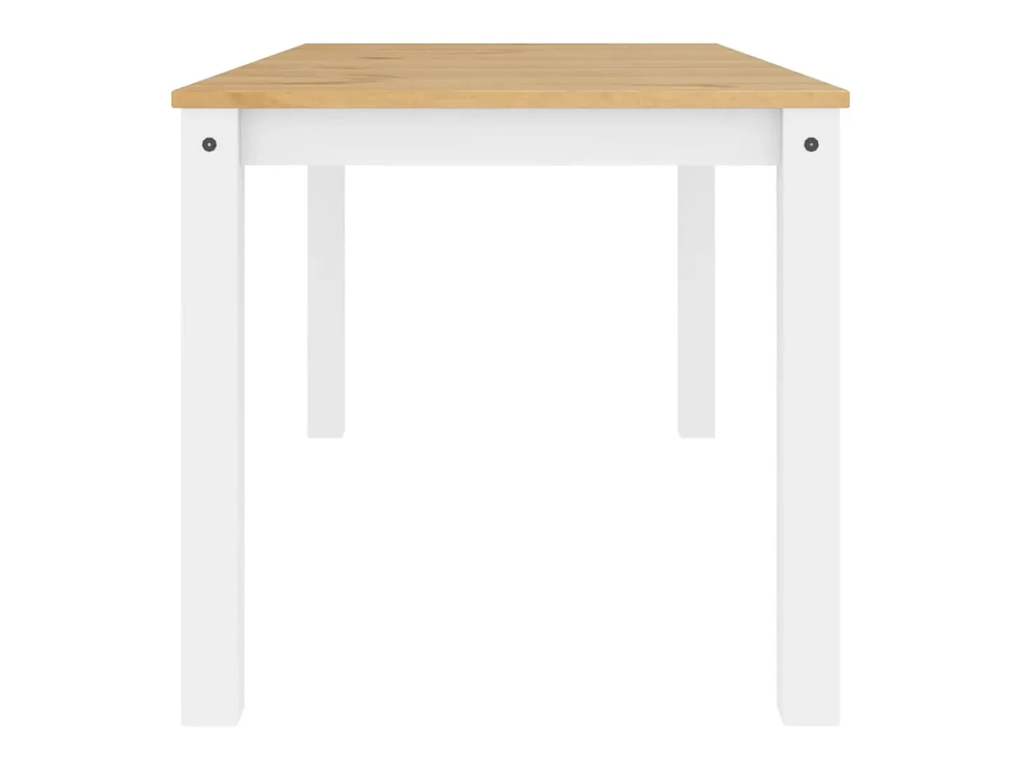 Mesa de comedor Panamá blanca 160x80x75 cm madera maciza de pino