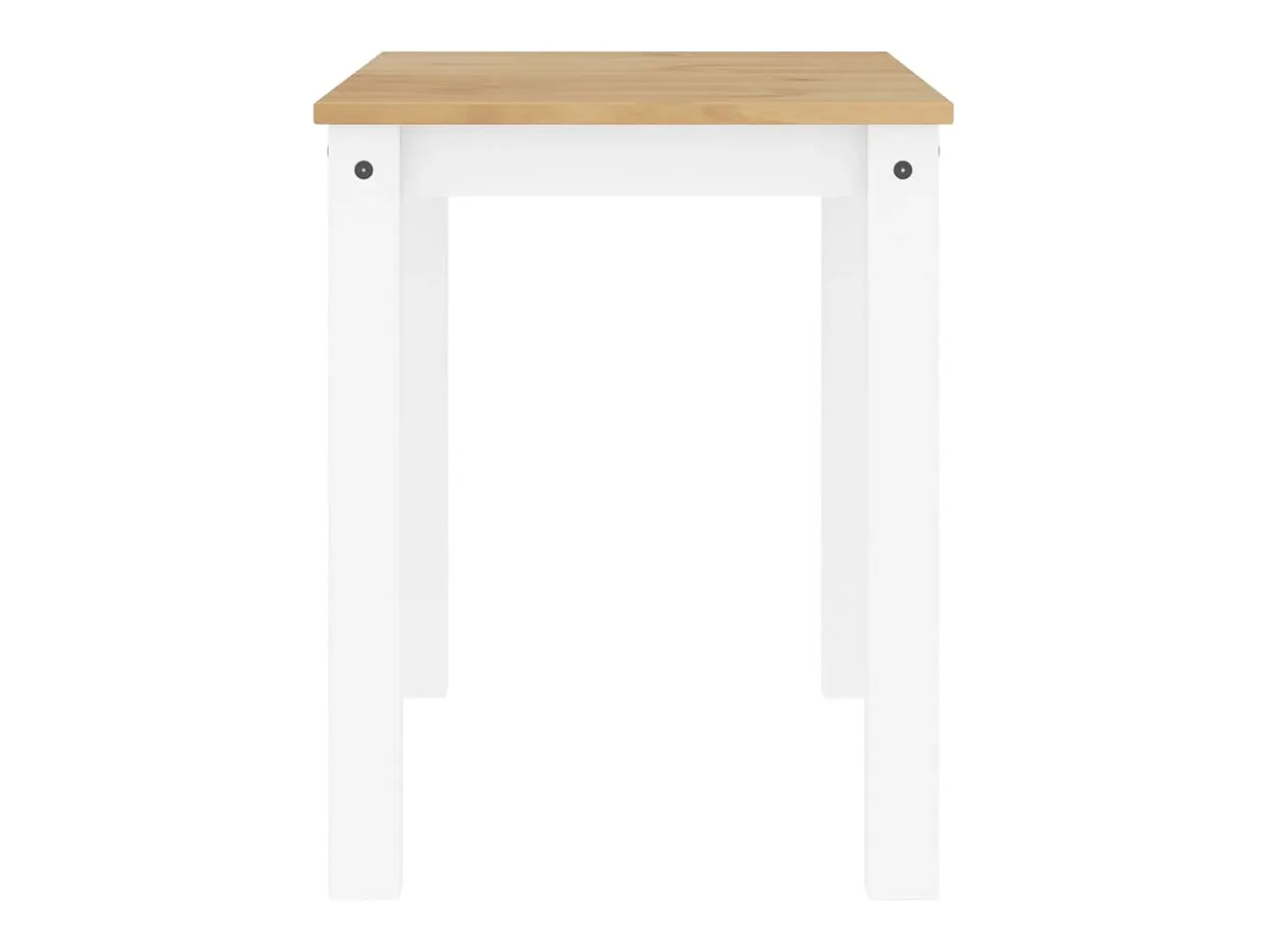 Mesa de comedor Panamá blanca 117x60x75 cm madera maciza de pino