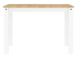Mesa de comedor Panamá blanca 117x60x75 cm madera maciza de pino