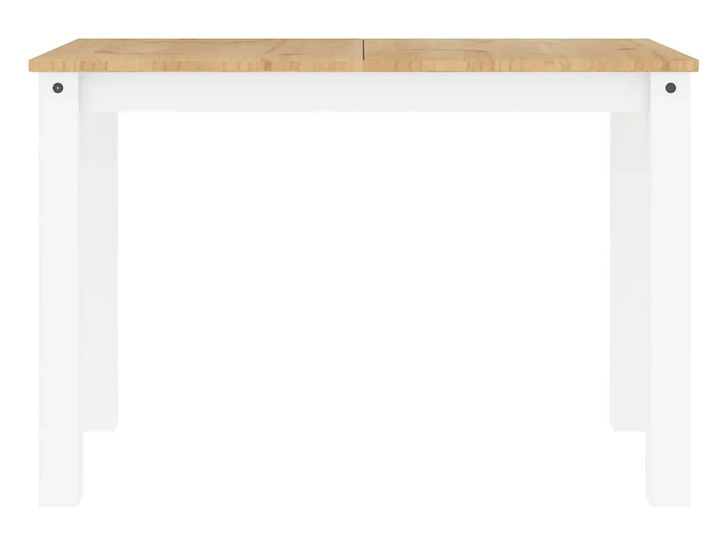 Mesa de comedor Panamá blanca 117x60x75 cm madera maciza de pino