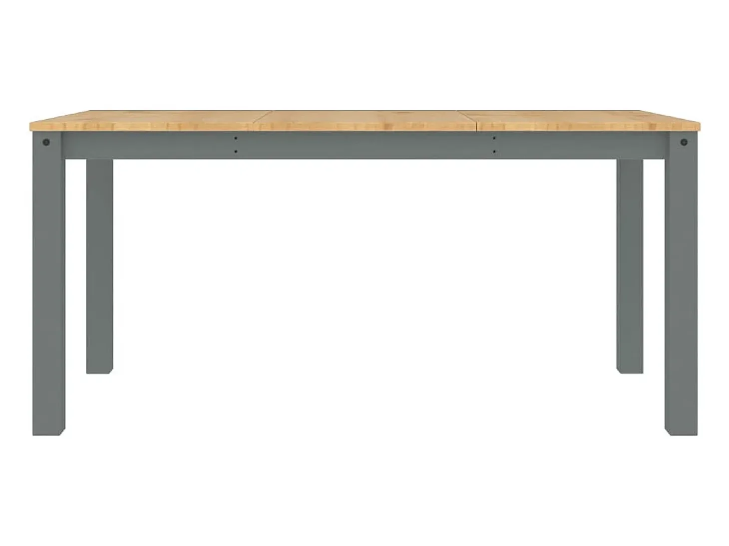 Mesa de comedor Panamá gris 160x80x75 cm madera maciza de pino
