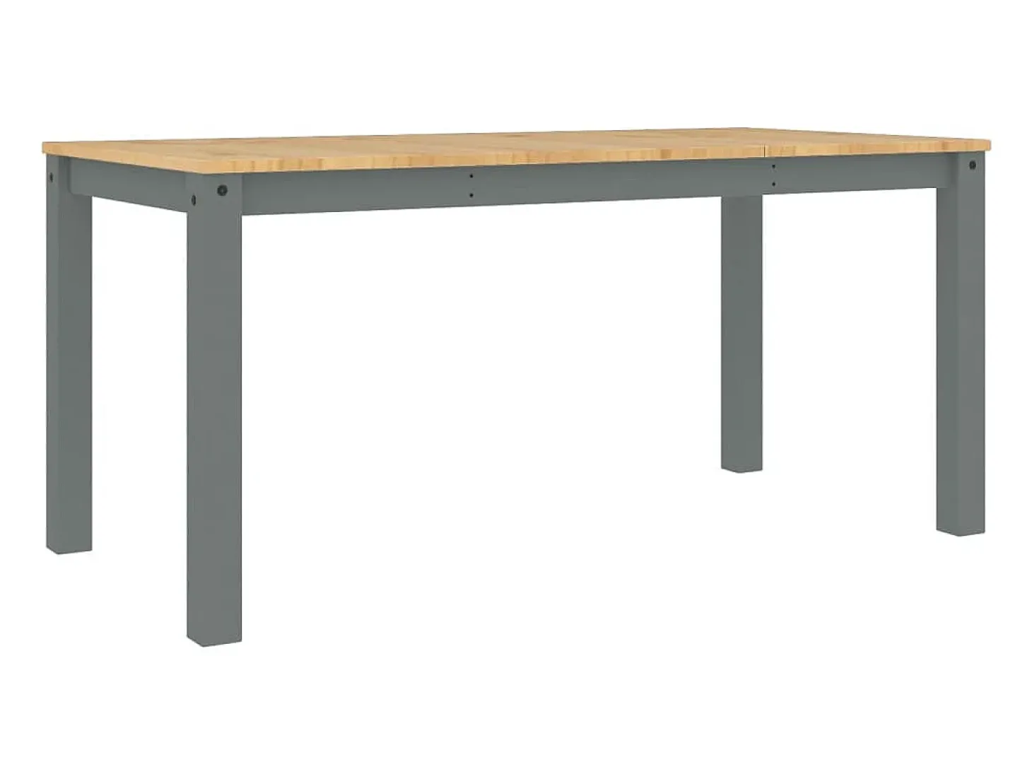 Mesa de comedor Panamá gris 160x80x75 cm madera maciza de pino