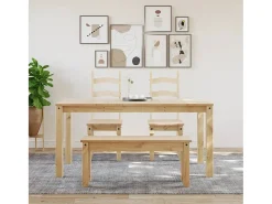Mesa de comedor Panamá 160x80x75 cm madera maciza de pino