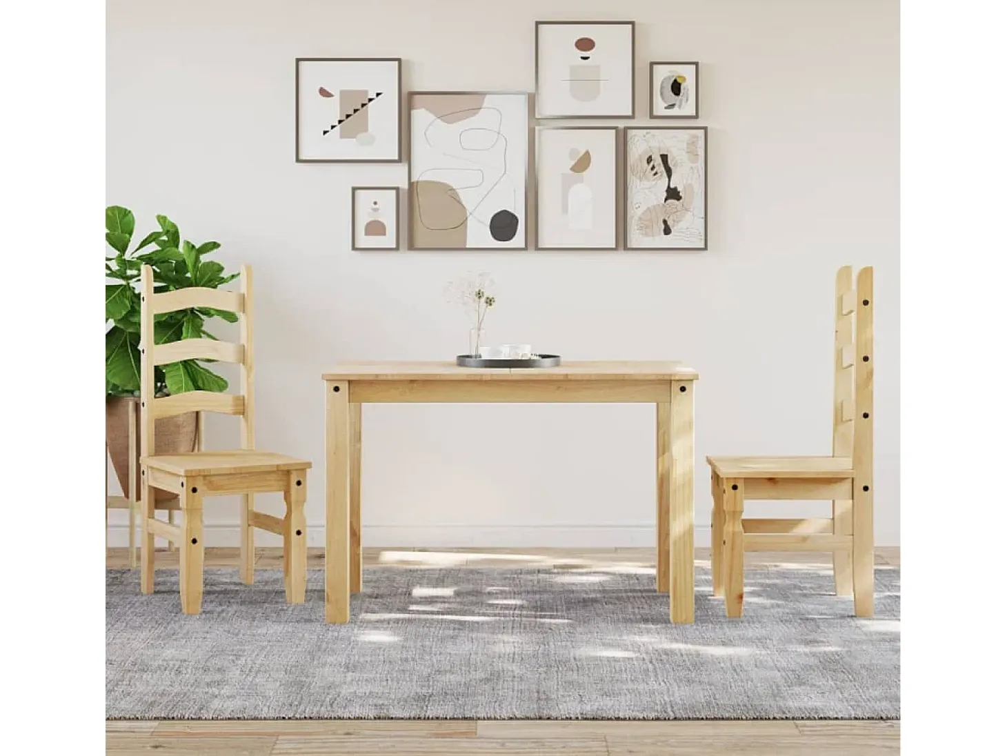 Mesa de comedor Panamá 117x60x75 cm madera maciza de pino