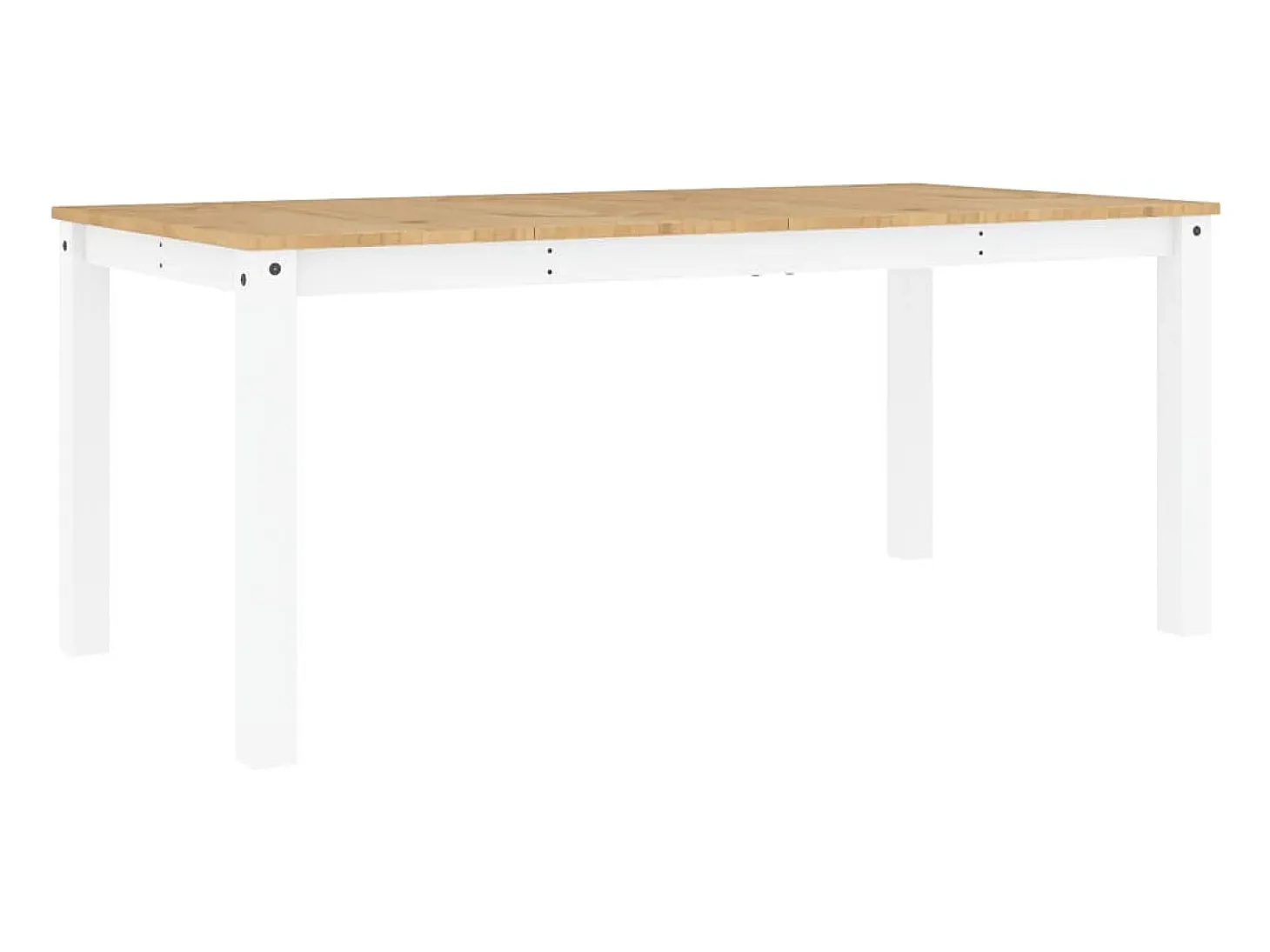 Mesa de comedor Panama madera maciza pino blanco 180x90x75 cm