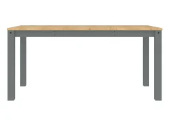 Mesa de comedor Panama madera maciza de pino gris 160x80x75 cm