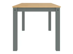 Mesa de comedor Panama madera maciza de pino gris 160x80x75 cm