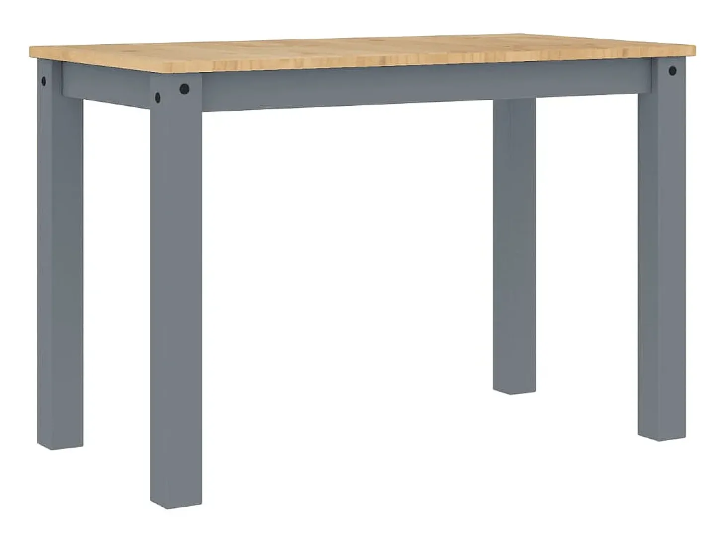 Mesa de comedor Panama madera maciza de pino gris 117x60x75 cm ES998302